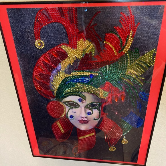 Finished Crystal Rhinestone Mask Diamond Painting - Picture 3 of 4